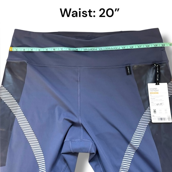 NWT Athleta x Felix Allyson Size 3X Legend Striped 7/8 Legging Violet & Grey - Picture 8 of 11